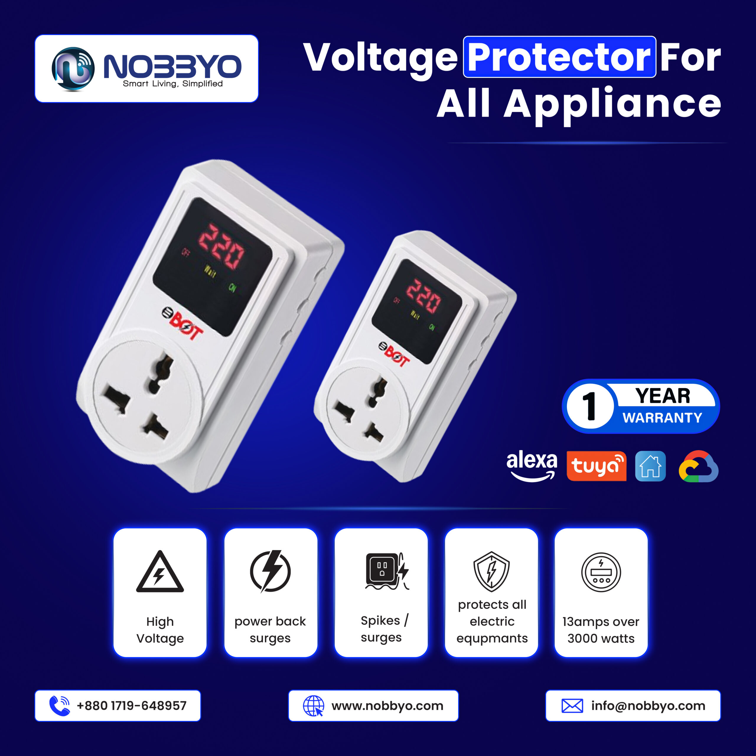 Voltage Protector For All | NOBBYO Voltage Protector For All | NSH-VPFA-009