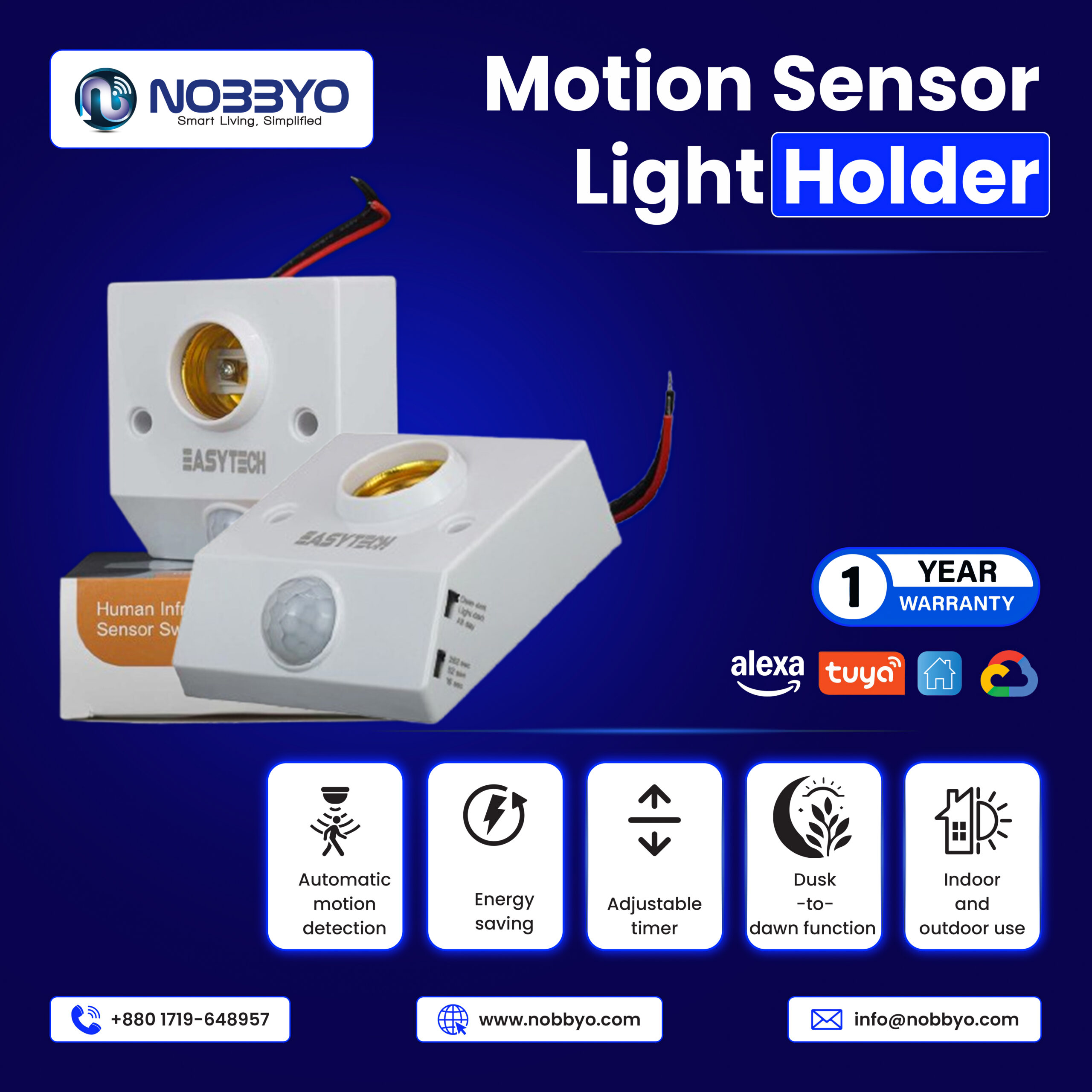 Motion Sensor Light Holder | NOBBYO Sensor Light Holder | NSH-MSLH-015