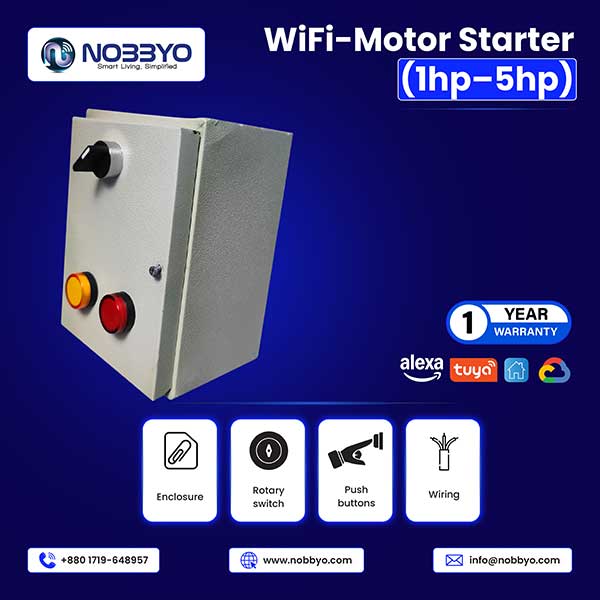 WiFi Motor Starter (1hp–5hp) | NOBBYO WiFi Motor Starter | NSH-WMSB-016