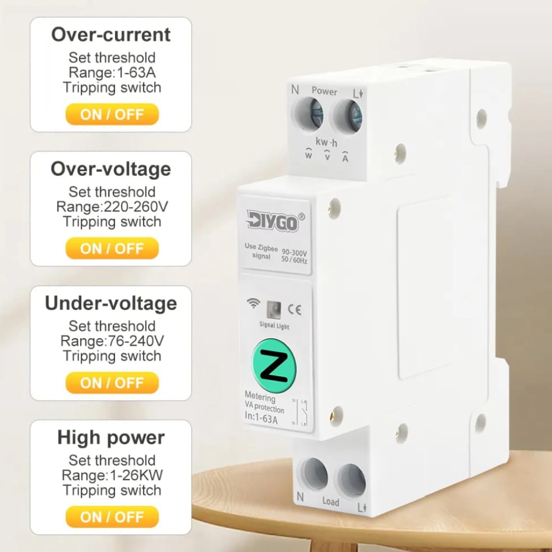 Smart Switch with Voltage & Current Protector – 63A | NOBBYO Smart Switch | NSH-SSVP-006 - Image 5