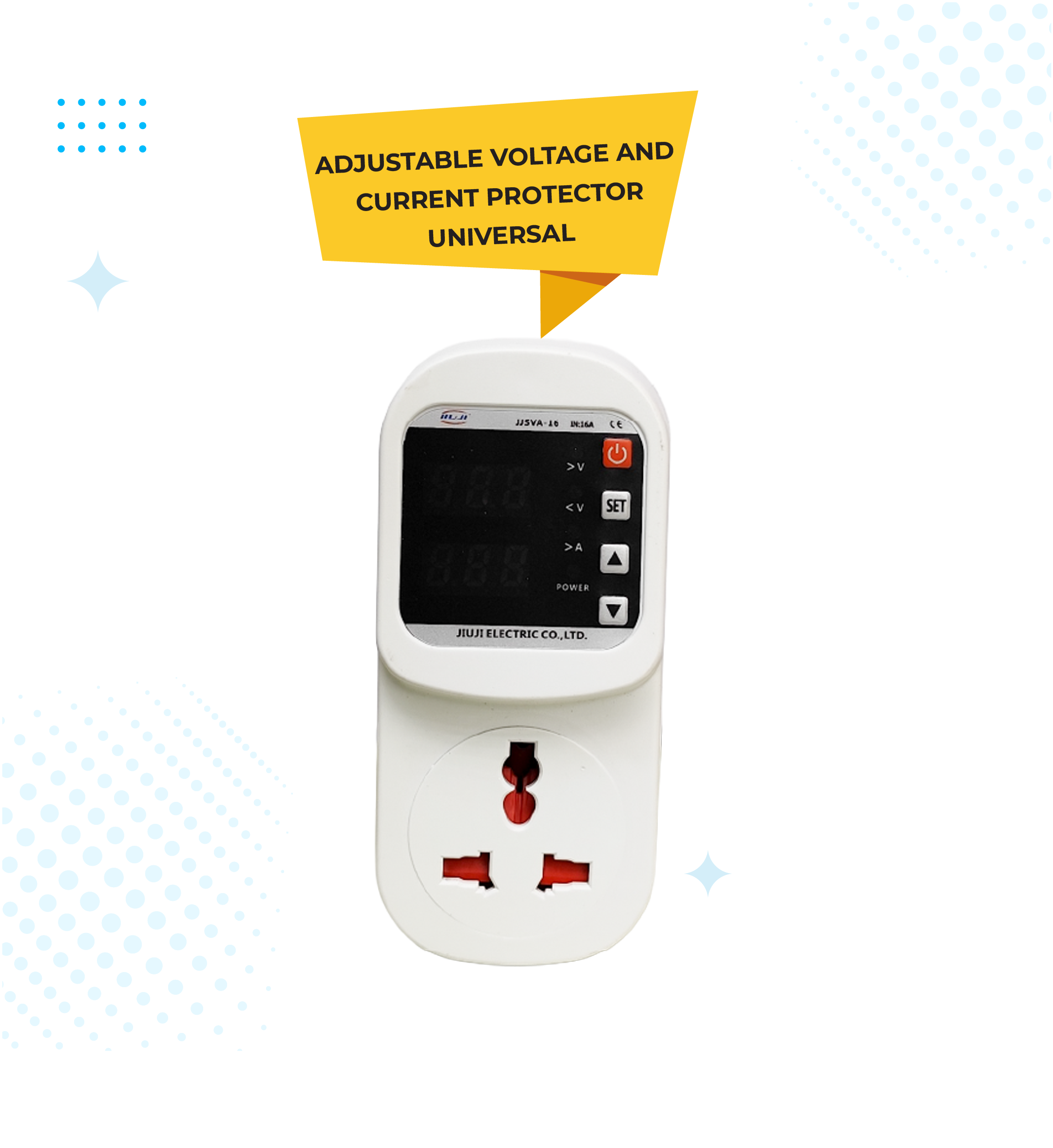 Voltage Protector with Voltage & Amp Display | NOBBYO Voltage Protector | NSH-VPVA-007 - Image 2