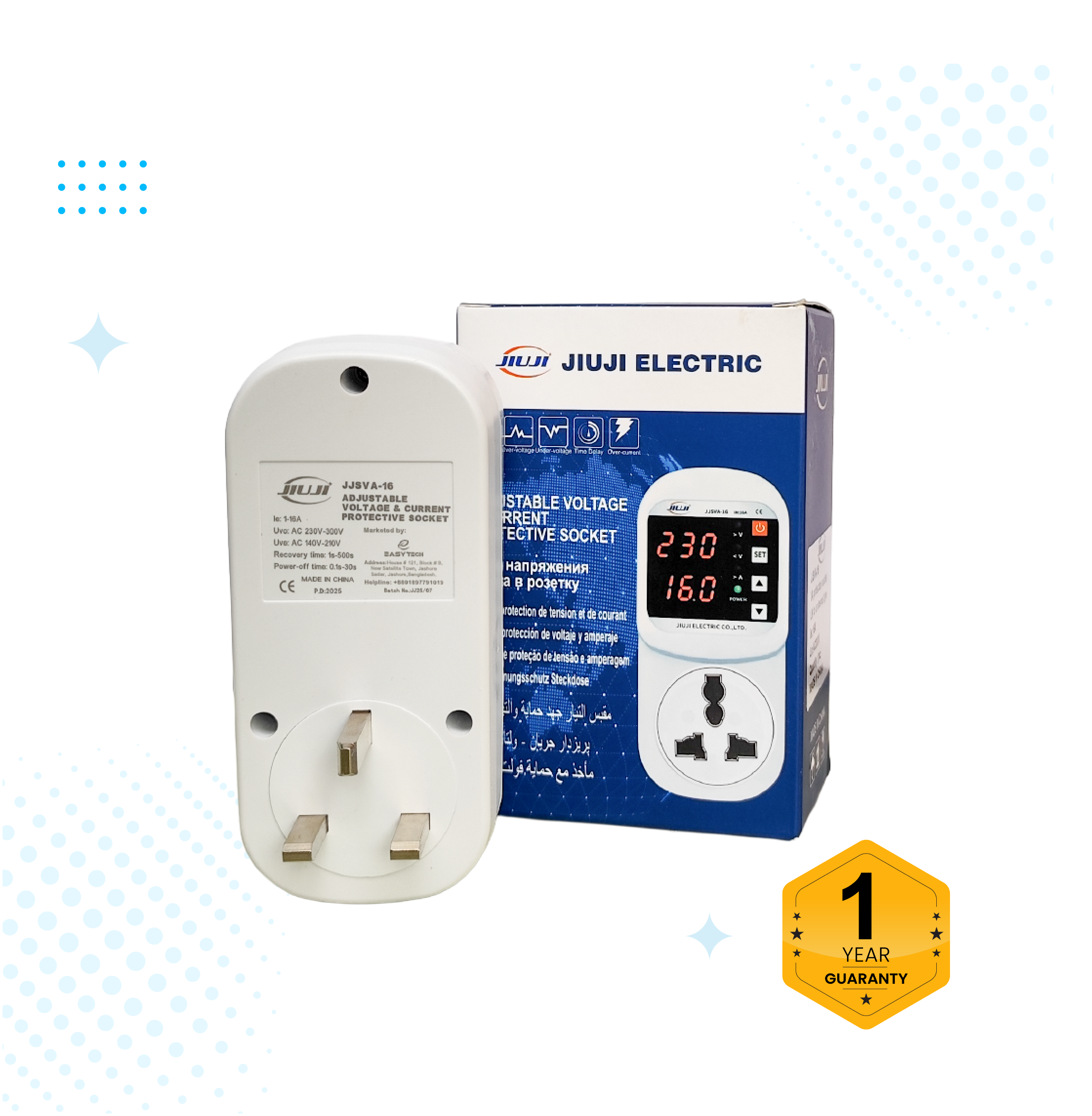 Voltage Protector with Voltage & Amp Display | NOBBYO Voltage Protector | NSH-VPVA-007 - Image 3